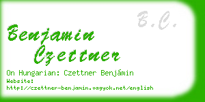 benjamin czettner business card